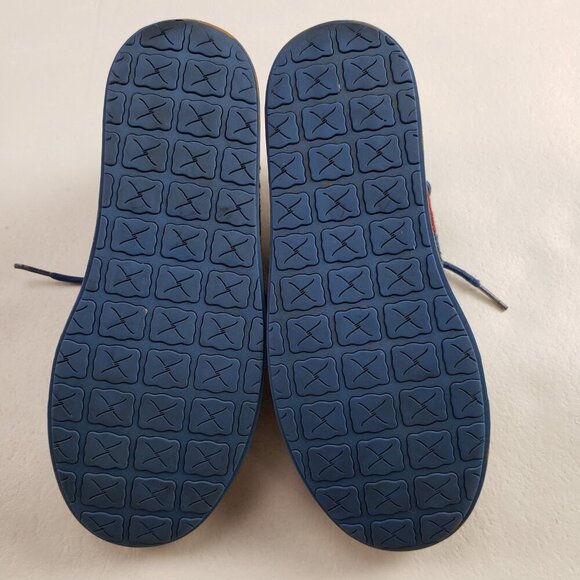 Twisted X Hooey Loper Shoe Kids 2 Blue Red Southwest Aztec Lace Up Moc Girl Boy - Picture 9 of 11